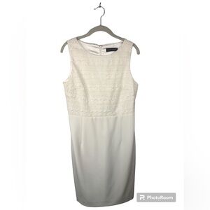 Ivanka Trump Cream Textured Midi Dress